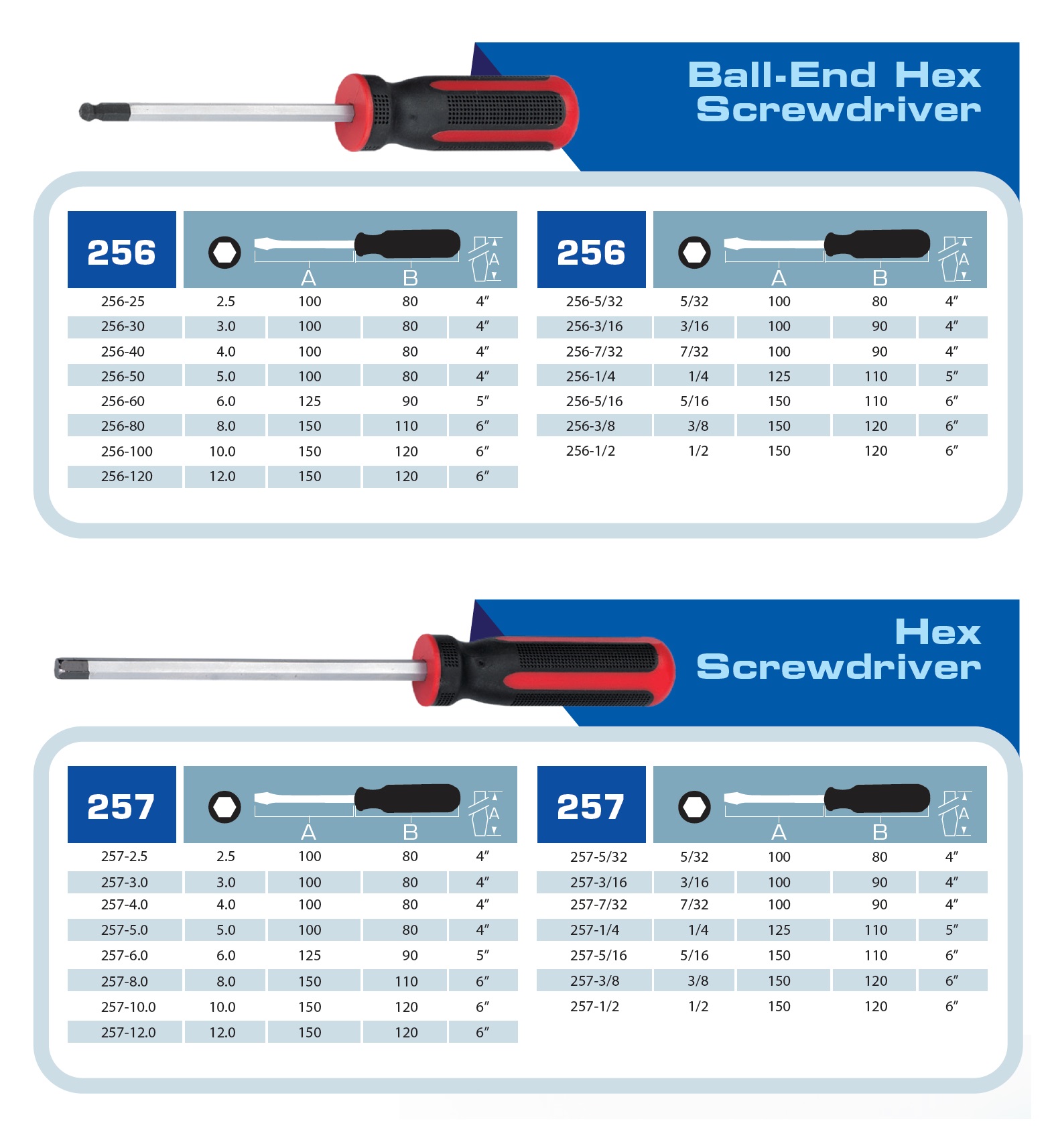 256 Ball-End Hex Screwdriver